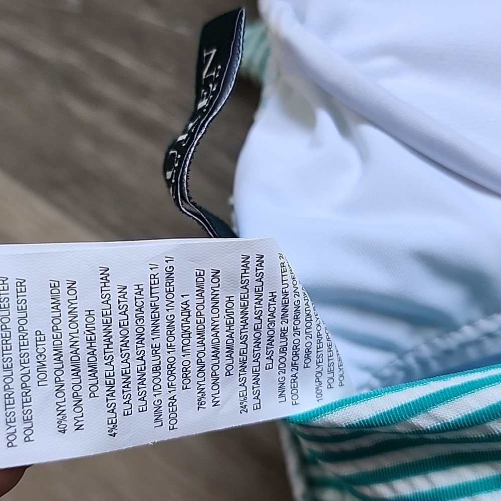 RALPH LAUREN Green Striped One-Piece Swimsuit - Picture 14 of 16